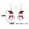 BAMAY Christmas Acrylic Cute Skating Snowman Earrings Dangle Novelty Jewelry