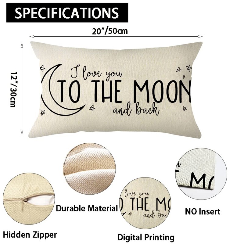 Ogiselestyle I Love You to The Moon and Back Lumbar