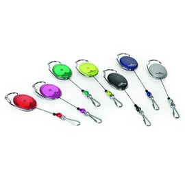 Durable Badge Reel STYLE in Black with Spring Clip | Pack of 1 | Perfect for Securely Holding Name Badges, Security Passes, Key Fobs, etc.