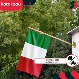 KOTARBAU® Flag Holder 2-Way Screwing Flag Pole Holder Flag Holder Bracket Handle Wall Mount Hot-Dip Galvanised Yellow Flag Pole