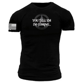 Tombstone Wyatt Earp Hell's Coming with Me US Marshal Premium Athletic Fit T-Shirt (Large) Black