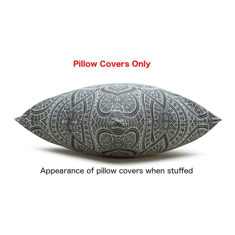 TreeWool (Pack of 2 Mandala Accent Cushion Covers in 100%