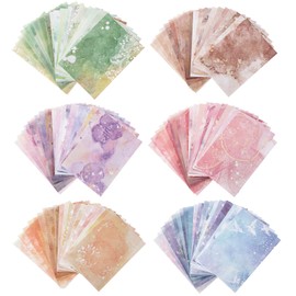 Watercolor Paper Scrapbook Paper Pack - 120 Sheets Colorful Decorative Paper Aesthetic Stationery Journaling Supplies Scrapbooking for Writing Drawing Travel Journal DIY Art Craft