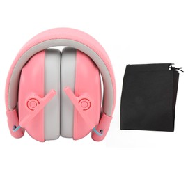 Kids Hearing Protection Ear Muffs Sleep Study Noise Reduction Cancelling Headphone Pink