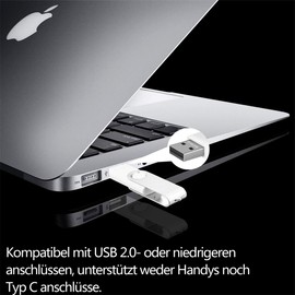 USB Sticks 2GB 10 Stück, AreTop Speicherstick Rotate Metall High Speed USB 2.0 Flash Drive Pack (Weiß)