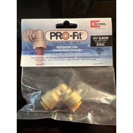 PRO-FIT Pro Fit Quick Connect Elbow Brass 1/4" 87024