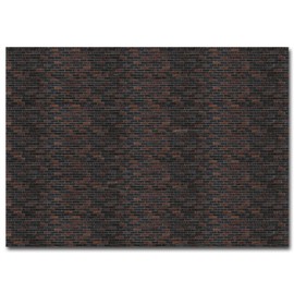 Busch 7424 Wall Card Dark Brick HO Scenery Scale Model Scenery