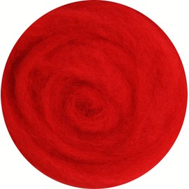 SIA COLLA-S Felting Wool 100% Wool for Felting Dry Felting Wet Felting - Red Carmine 50 g