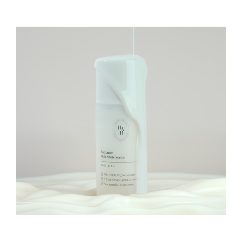 Heerim Radiance set includes 4 items (cleanser, toner pad, serum,