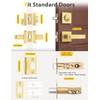 Tinewa Brushed Gold Keyed Alike Front/Exterior Door Lever with Single