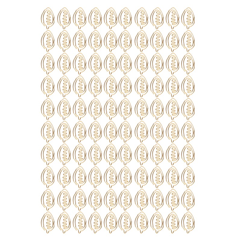 100pcs Special Shape Paper Clips Creatively Cute Plated Metal Bookmark