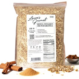 Laura's Gourmet Granola - Sinful Cinnamon Crunch - Gluten, Soy & Dairy Free - Organic Agave, Cinnamon & Pure Ground Vanilla, Vegan, Artisan, Chef's Trifecta of Taste, Texture & Mouthfeel - 2 LB