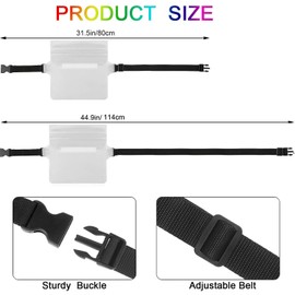 Bolsa Impermeable/Cangurera Deportiva, 2 Unindas Cangureras Sumergible a Prueba de Agua Tamaño Extra Grande, Bolsa a prueba de agua Para Deportes Acuaticos, la Playa y la Alberca (Cielo Azul+Blanco)