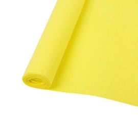 BIIUVBUL Crepe Paper Rolls 70g - Art DIY Crafting Supplies for Flower Making, Crinkled Party Streamers, and Decoration Projects Wrinkled Paper (Yellow)