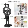 FANAUE Cell Phone Tripod Mount, Magnetic Aluminum Smartphone Stand Adapter