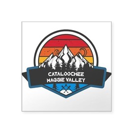 CafePress Cataloochee Ski Maggie Valley North Carolina Sticker Square Bumper Sticker Car Decal