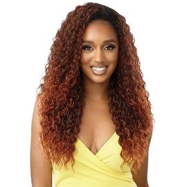 Outre CONVERTI CAP WET AND WAVY STYLE WIG - KISSED BY MIST (Color:DR GINGER BROWN)