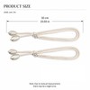 Elovara 2 Pack Cotton Rope Tie Backs, Flower Buckle Drill
