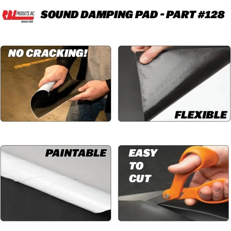 RBL Products -RBL-128- SOUND DAMPING SHEET 12" x 12" (6