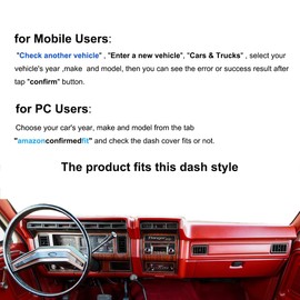 Yiz Dash Cover Mat Custom Fit for Ford F100 F150 F250 F350 Bronco 1980 1981 1982 1983 1984 1985 1986 Dashboard Cover Pad Carpet Protector (80-86 Beige) J71