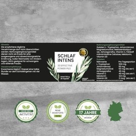 Schlaf intens Premium Kapsel- Endlich besser Schlafen - Einschlafhilfe bei Schlafstörungen für besseren Schlaf und Schlafproblemen
