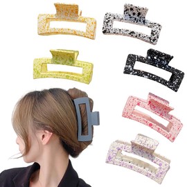 Traziewell Große Haarklammer Transparente Haarspangen für Damen Krallenclips für Dickes Haar Klauenklammern Mädchen Koreanisch Haarspange Kunststoff 1722