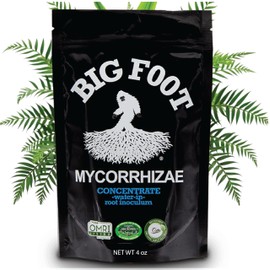 Big Foot Mycorrhizae Water Soluble Concentrate for New and EXISTING Plants - Includes Worm Castings, Kelp, Azomite, Biochar, Humic Acid - 4 Ounces