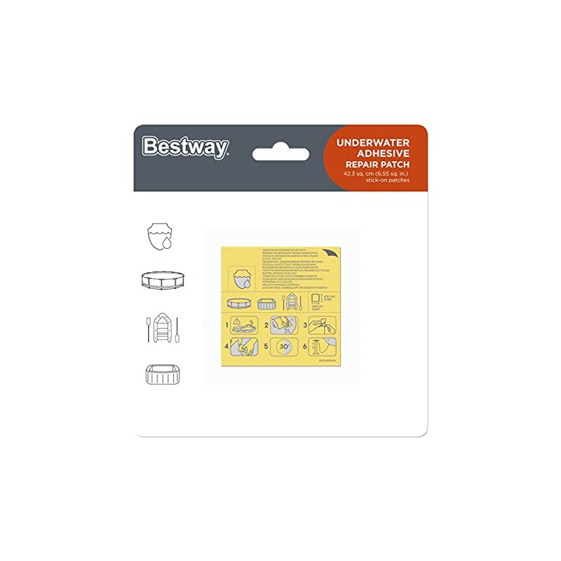Bestway Underwater Adhesive Repair Patch, Swimming Pool Patch Repair Kit,