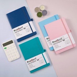 A5 Notebook - Notebook A5 with Premium Paper, Faux Leather Notebook, 5.7" X 8.4", Hardcover, 144 Pages - Purple