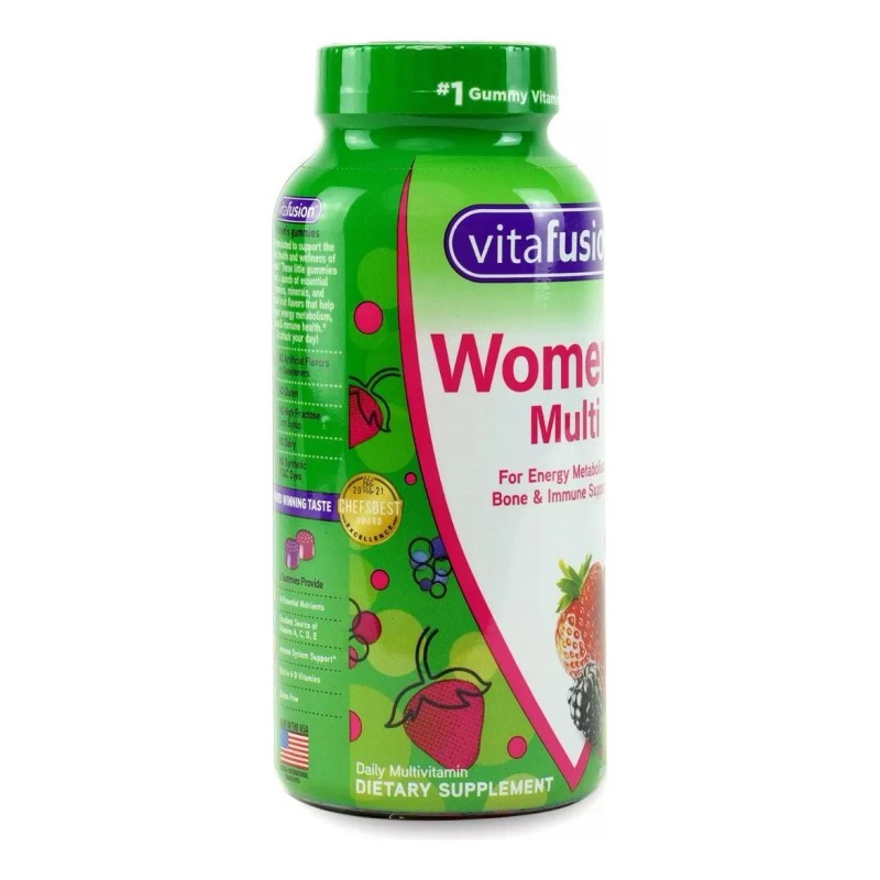Vitafusion Multivitaminas Para Mujer Con 220 Gomitas Frutos Rojos