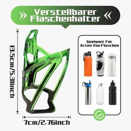 Baoblaze Bicycle Water Bottle Holder, Water Drink Holder, Rack Mount, Durable Mount, Lightweight Bicycle Bottle Holder for Bicycle, Green