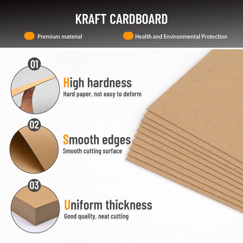 JNENERY 10 Chipboard Sheets 8.5 x 11", 22pt Book Board