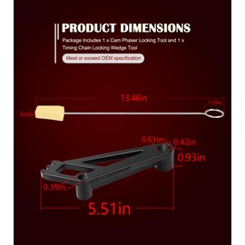 Bonbo Camshaft Tools Set Fits for Ford 4.6L, 5.4L & 6.8L 3V Engines, Including Cam Phaser Holder Locking Tool and Timing Chain Locking Wedge Tool