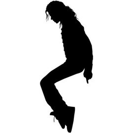 MJ Silhouette Car Decal Window Sticker (WHITE COLOR DECAL) - Die Cut Decal Bumper Sticker For Windows, Cars, Trucks, Laptops, Etc.