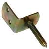Domax 10 Pack L Shaped Fence Panel Brackets, Galvanised, Yellow,