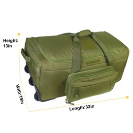 Miramrax Travel Duffle Bag With Wheels Extra Large Rolling Duffel Bags for Tactical Military Deployment Camping