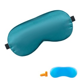GenXenon Sleep Ice Eye Mask with Cooling Gel Pad Soft Silk Fabric Lightweight Sleeping mask for Mne Women Yoga, Night Shift, Travel (Green)