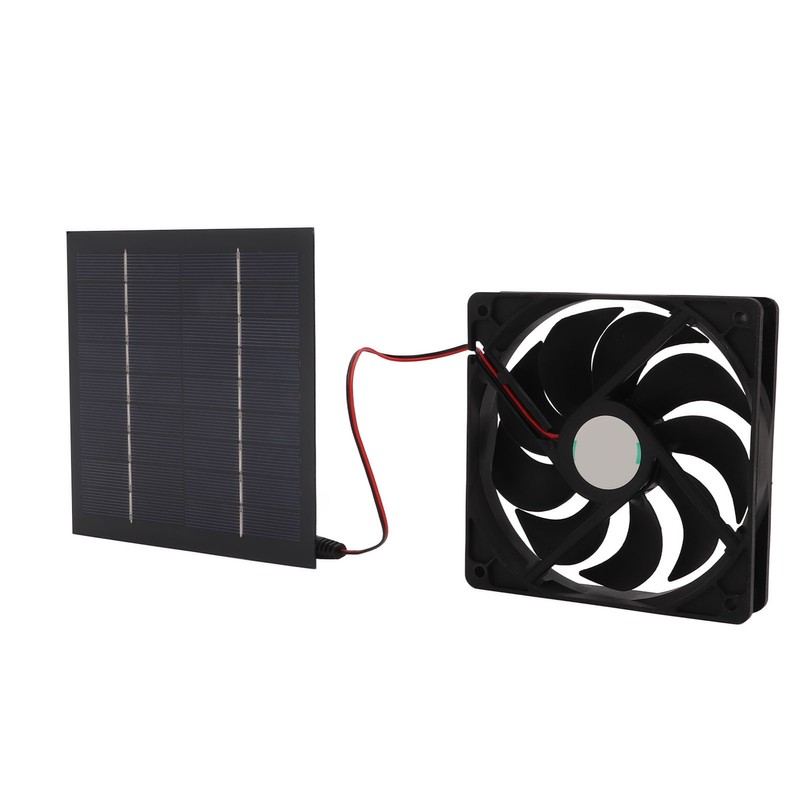 10W Solar Powered Panel Exhaust Fan Mini Ventilator Waterproof for