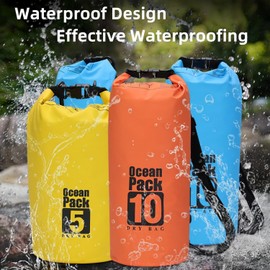 Bolsa seca impermeable de 5 l/10 l/15 l/20 l/30 l/, ligera y duradera, ideal para navegar, kayak, senderismo, camping, mantiene tu equipo seguro y seco