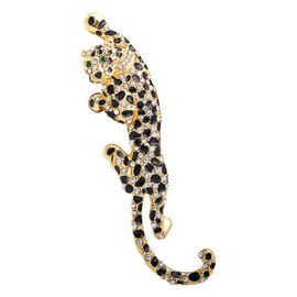 Vintage Gold Leopard ，Punk Animal Brooch Pin，Suit Stud, Shirt Studsfor women for men，Dainty Christmas Wedding Birthday Holiday Jewelry Unisex Clothing Accessories