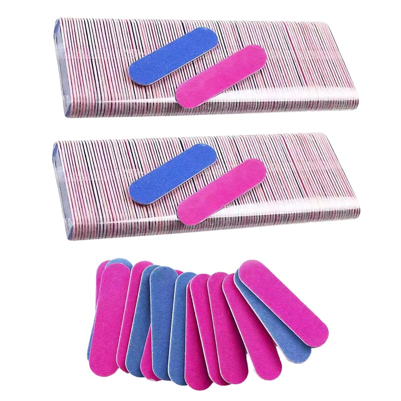 200 Pcs Mini Nail File, Disposable Professional Nail Files for
