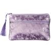 kilofly 2 pc Chinese Silk Brocade 2 Zipper Pocket Tassel