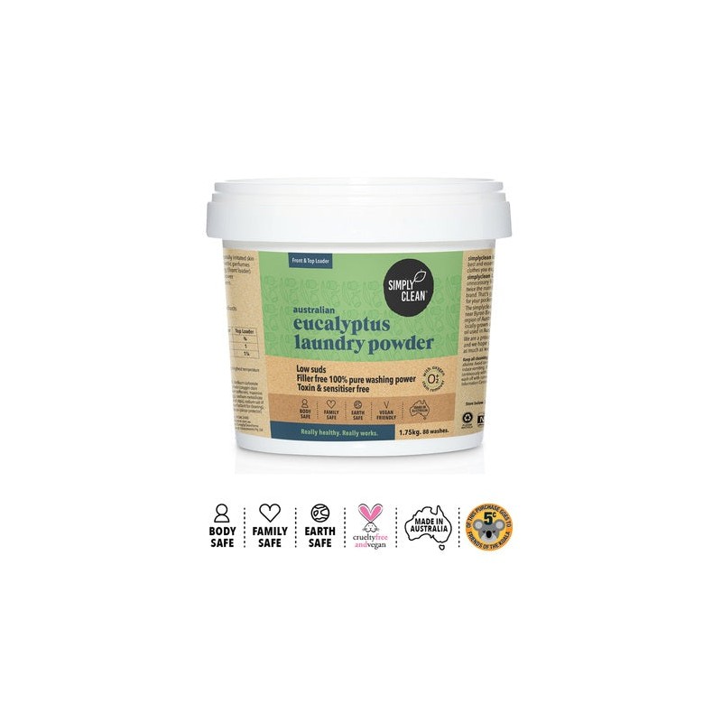 Simply Clean Australian Eucalyptus Laundry Powder 1.75Kg