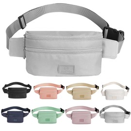 Bumbags Waist Fanny Pack Ladies Fashion Bum Bag with Adjustable Belt for Sport Hiking Girls Women Men (Grey)