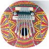 Coconut painted thumb Piano (Mbira or Kalimba)