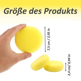 12 Stück Runder Malschwamm, 7,5 cm Gelbe Handgemachte Schwämme, Handwerk Hobbys Malschwamm, Runder Synthetischer Kunst Schwamm, für Aquarell, Keramik, Kunst, Handwerk, Ton und Gesichtsbemalung