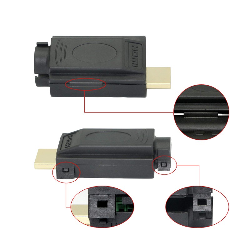 CERRXIAN HDMI Male to Male Adapter Gold Plated Seamless with