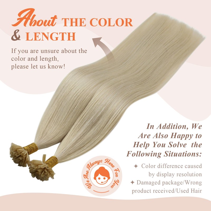 Sunny Hair U Tip Hair Extensions Human Hair Invisible Keratin