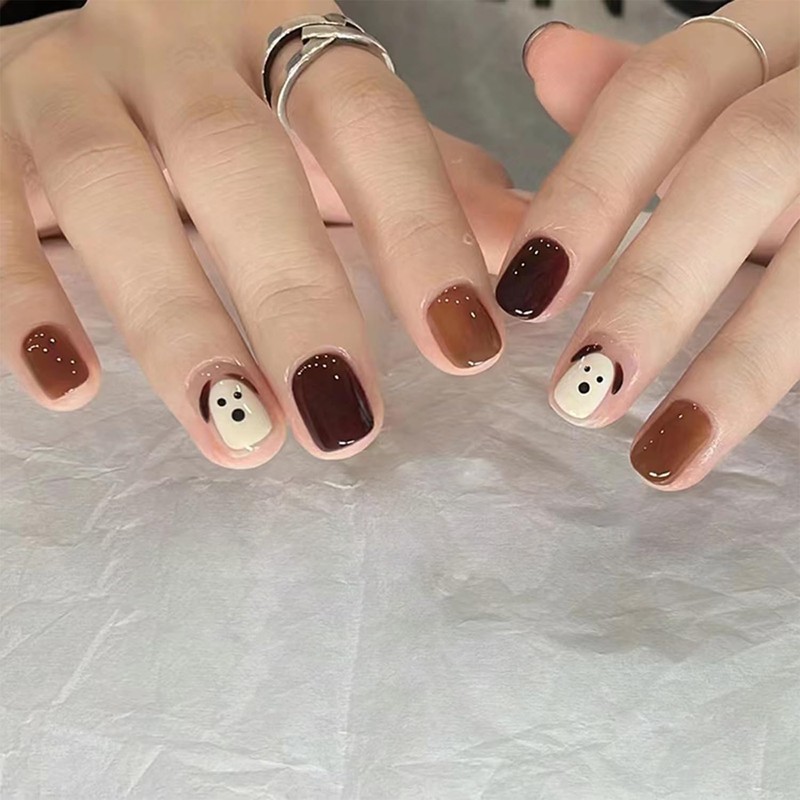 6 Pack (144pcs) Nail Tips Popular Medium Design, NIUANIUA Short