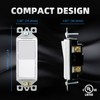 ELEGRP Glossy White Single Pole Decorator Light Switch, 15Amp, 120-277V,